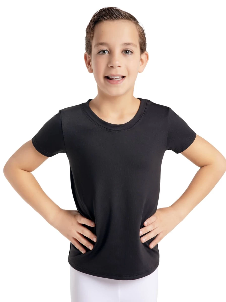 Capezio Boys Studio Collection Crew Neck T-Shirt - Comfortable Dance Tee for Practice & Performance