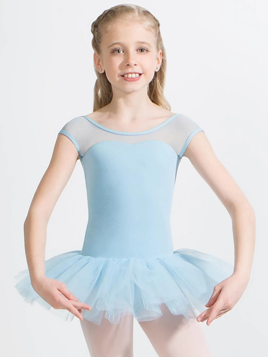 Capezio Girls Keyhole Back Tutu Dance Dress - Ballet Skirt Outfit for Performance & Recital