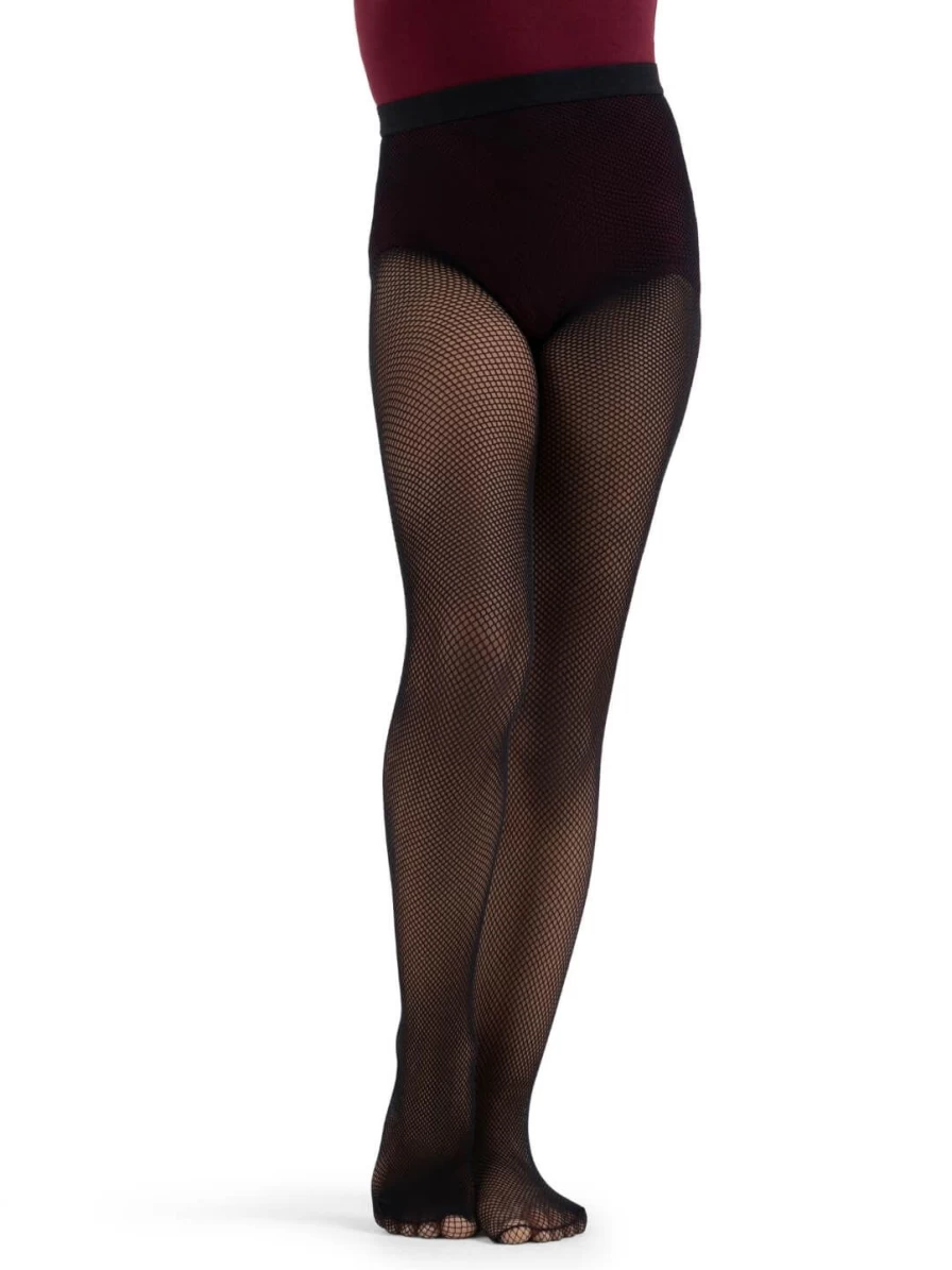 Capezio Girls Fishnet Seamless Tights - Studio Basics Dance Tight