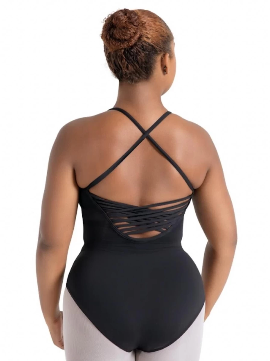Capezio Black Meryl Strappy Back Camisole Dance Leotard for Women