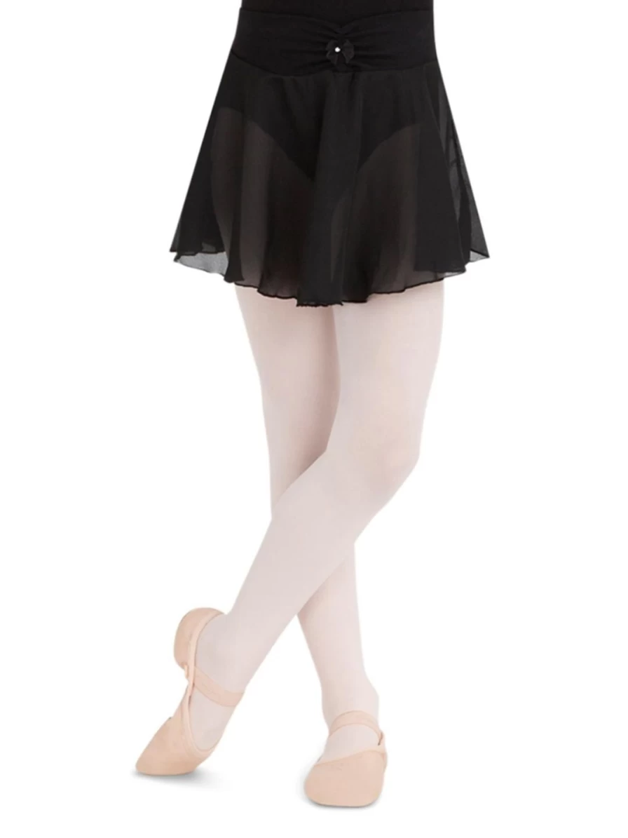 Capezio Girls' Georgette Pull-On Skirt - Comfortable Stretch Waist Flowy Dance Skirt