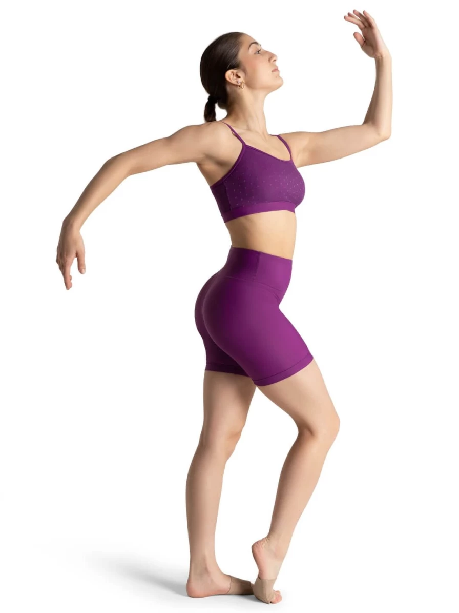 Capezio Spot On Adults Mesh Overlay Barre Top – Breathable Dancewear for Ballet & Fitness