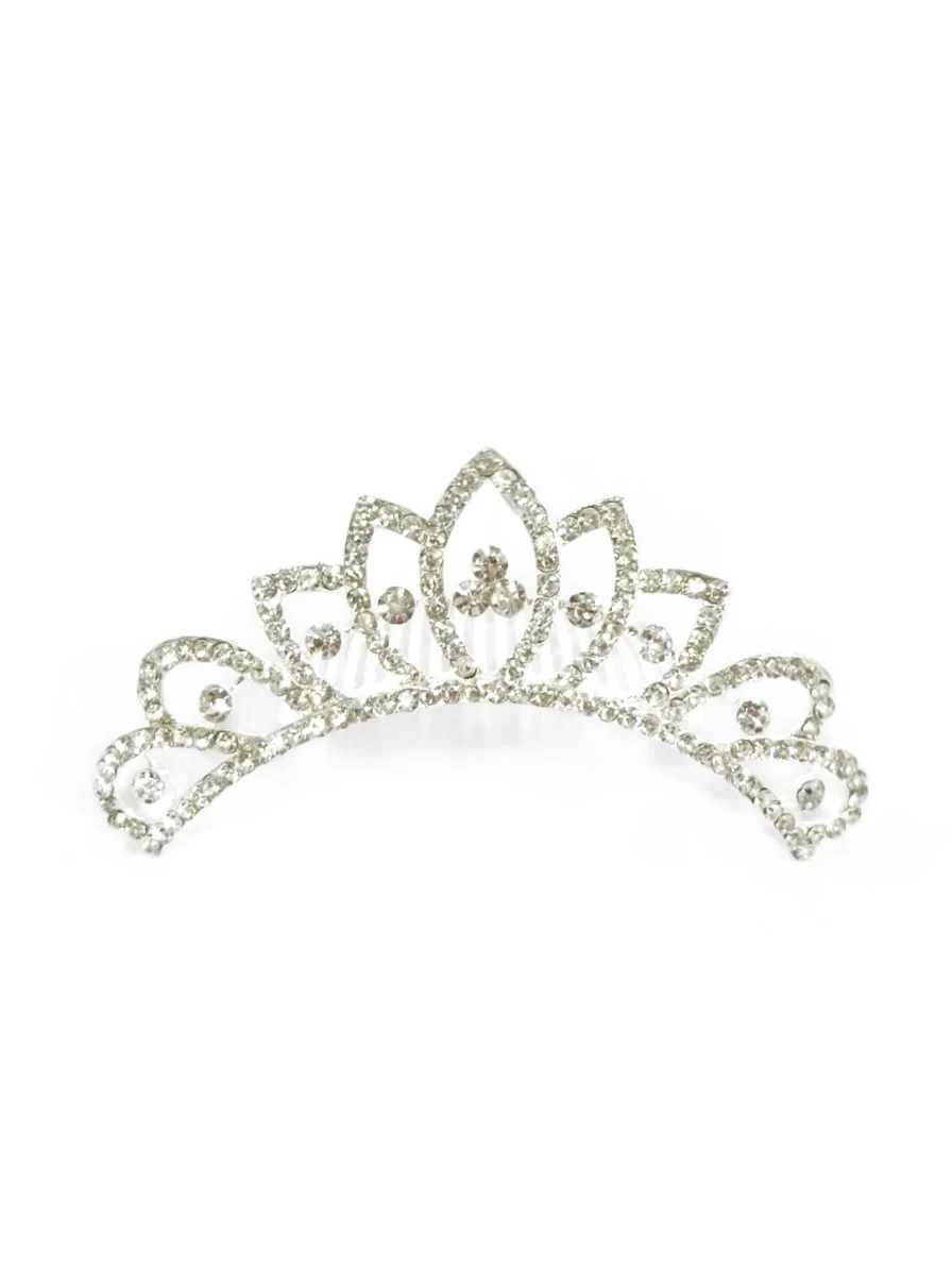 Capezio Silver Metallic Tiara with Glass Stones – Elegant Dance Hair Accessory