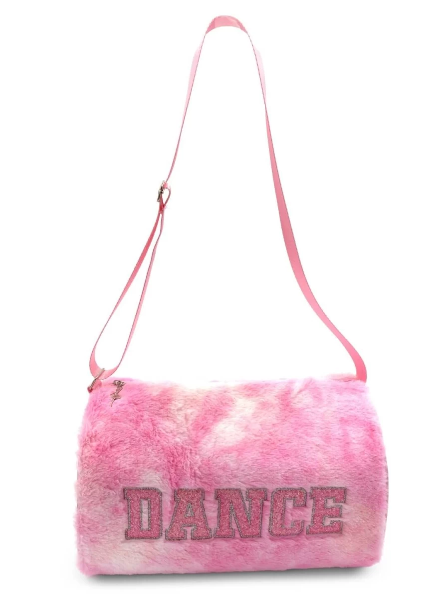 Capezio Pink Faux Fur Dance Duffle Bag for Women - Stylish & Soft Ballet Duffel