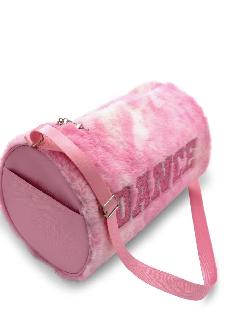 Capezio Pink Faux Fur Dance Duffle Bag for Women - Stylish & Soft Ballet Duffel