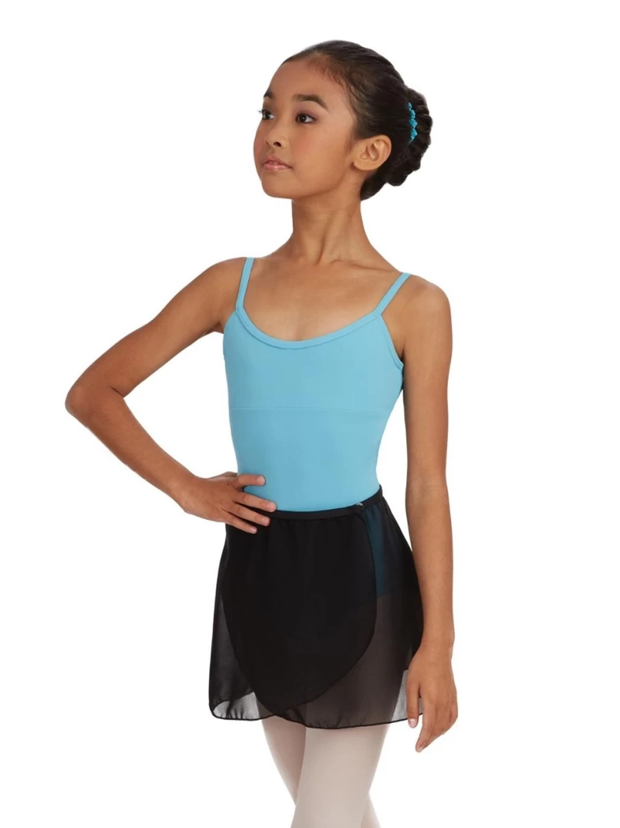 Capezio True Blue Button Wrap Skirt | Stretch Ballet Dance Skirt