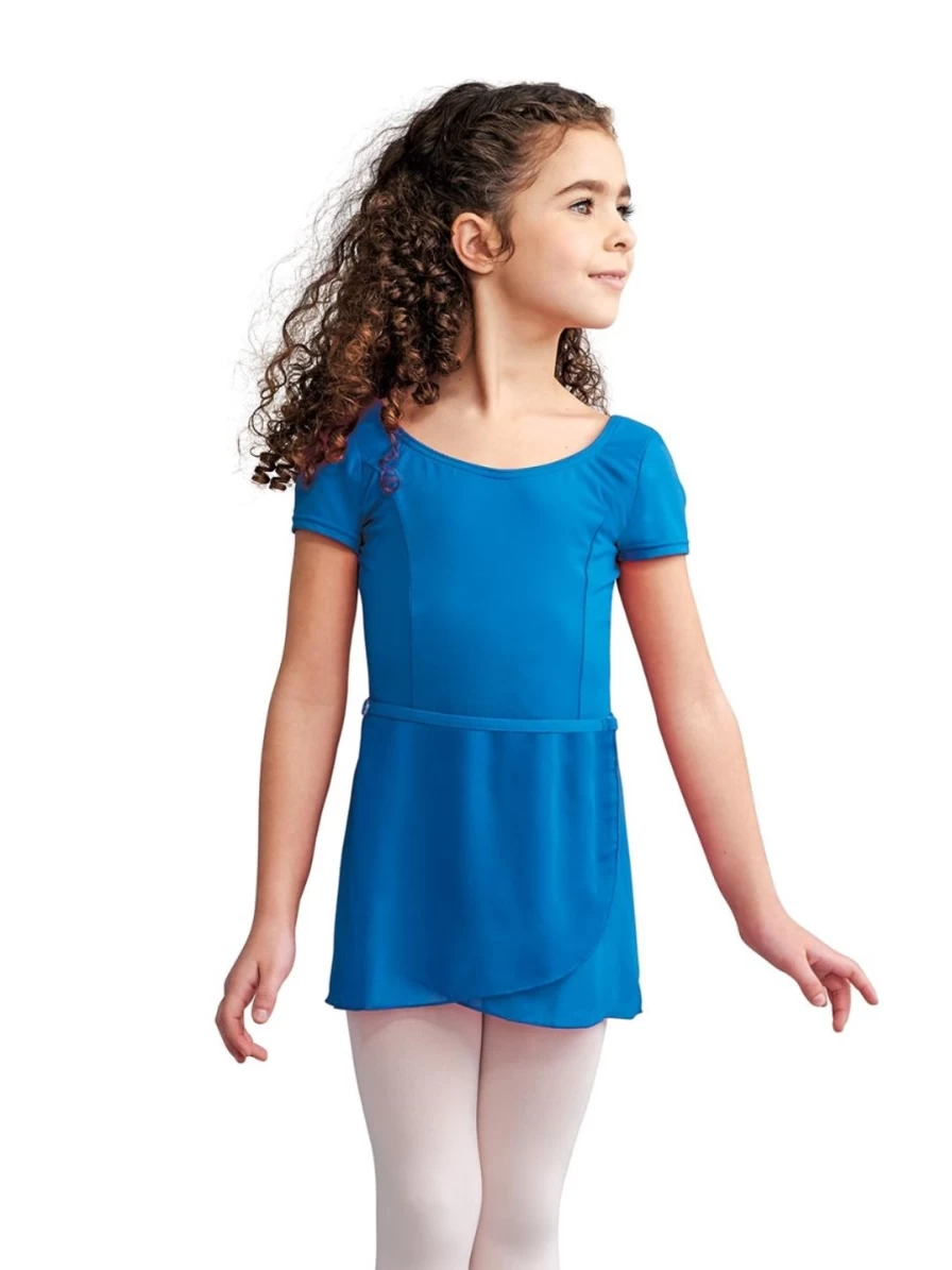 Capezio True Blue Button Wrap Skirt | Stretch Ballet Dance Skirt