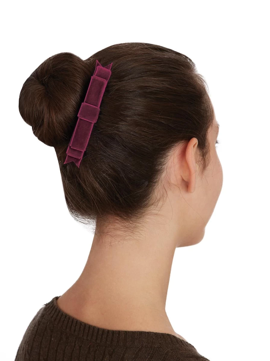 Capezio Mimy Velvet Bow Straight Dance Shoes for Women - Elegant Ballet Flats with Bow Detail