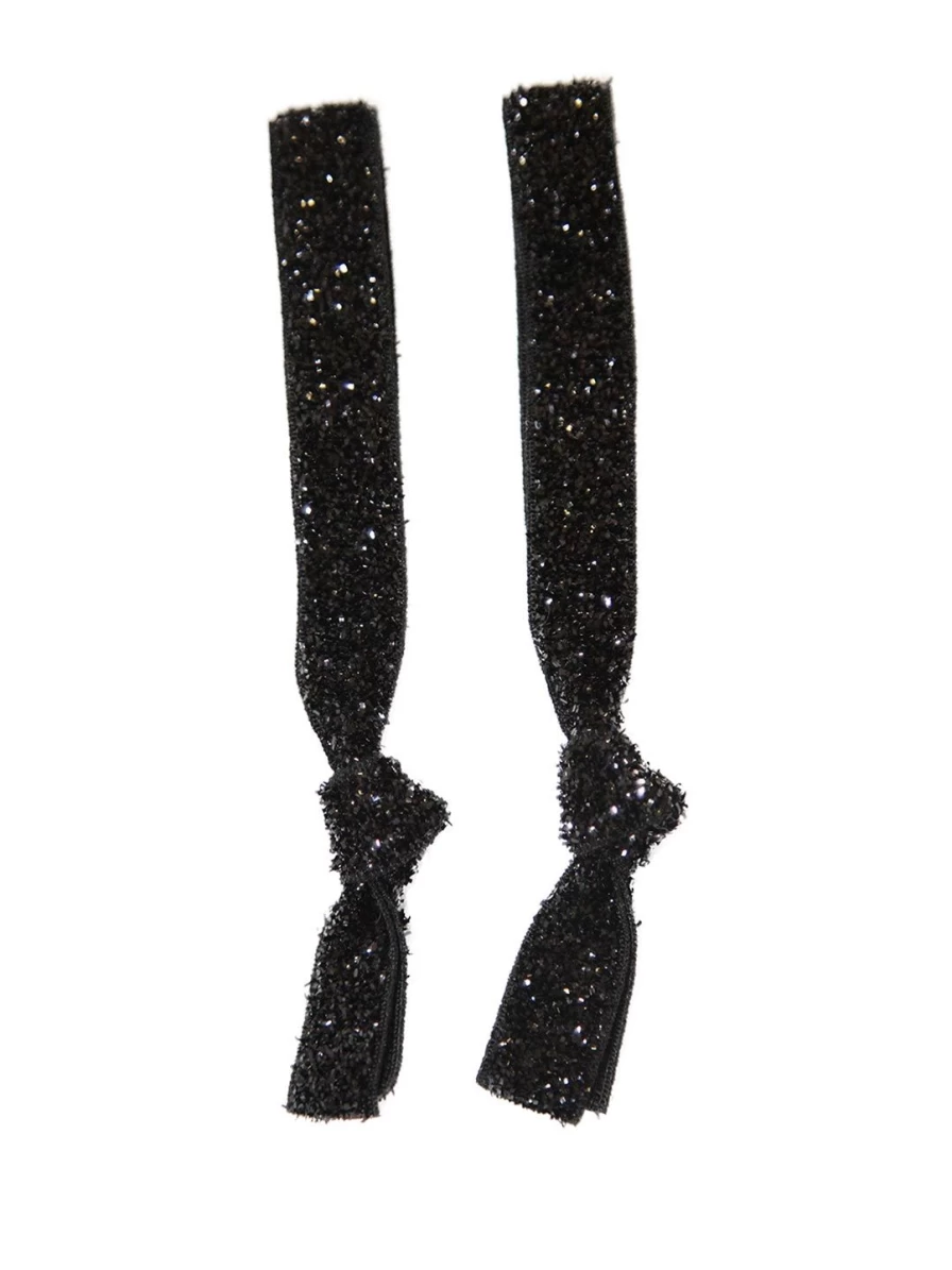 Capezio Mimy Glitter Hair Ties - Sparkly Elastic Hair Bands for Women & Girls
