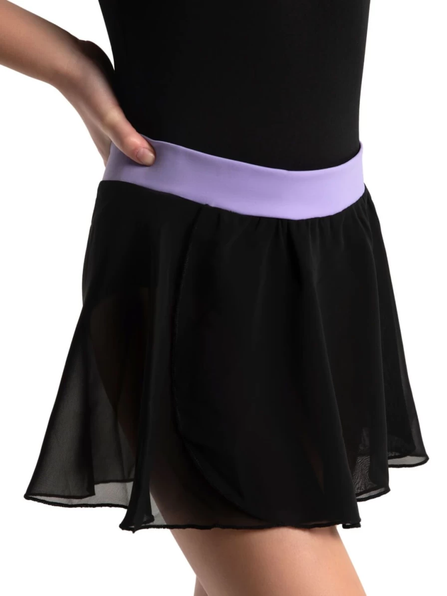 Capezio Girls' Color Pop Elastic Waist Pull-On Skirt - Vibrant Stretch Comfort