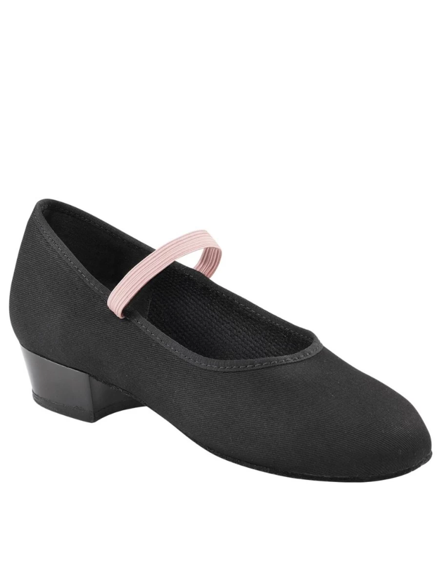 Capezio Black Academy Character Shoe with Heel for Girls
