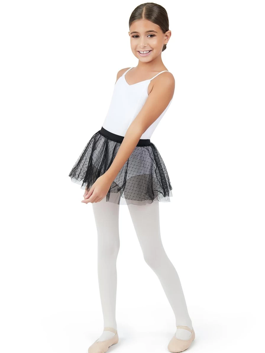 Capezio Girls Double Layer Pull On Skirt - Comfortable Stretch Waist Dance Skirt