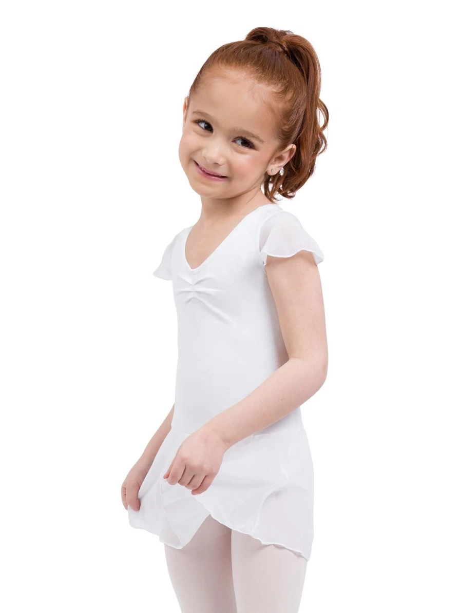 Capezio Girls Flutter Sleeve Dress - Elegant & Comfortable Dance Dress for Kids
