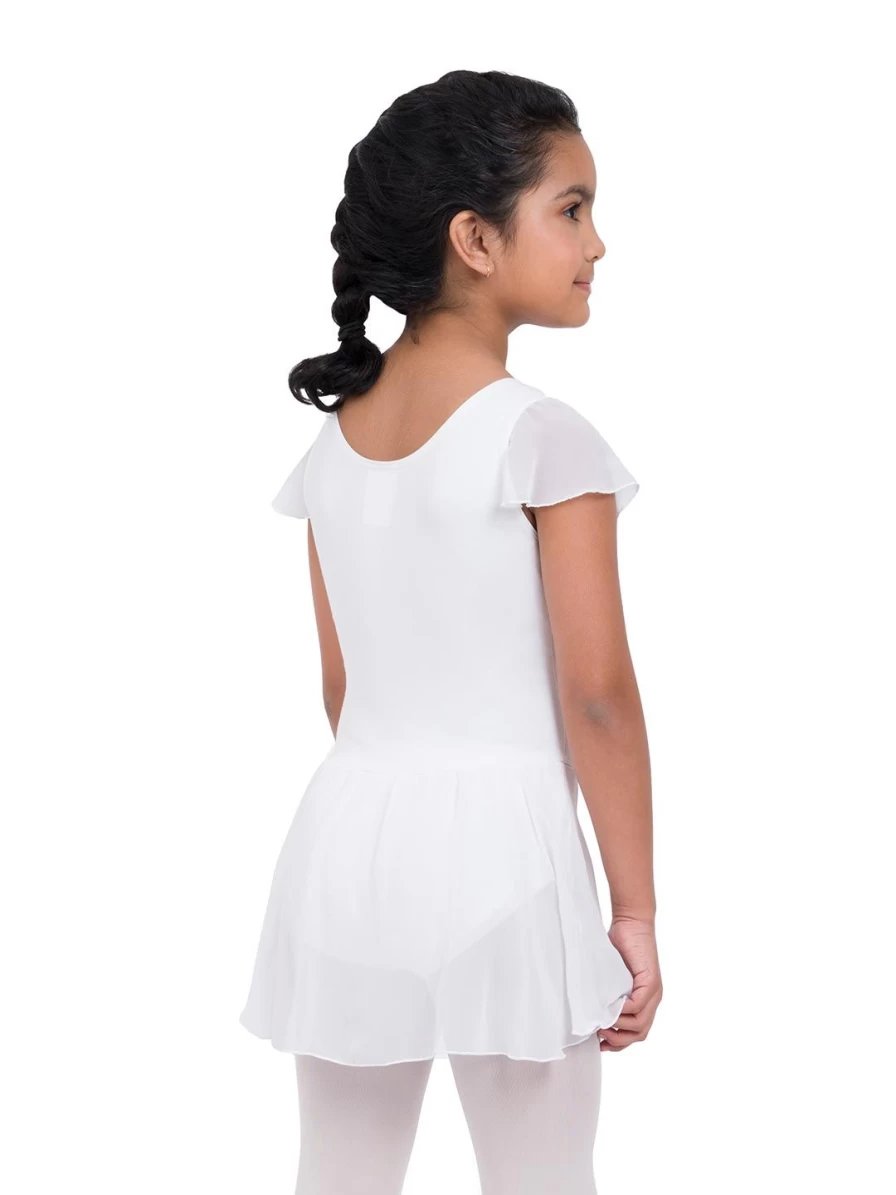 Capezio Girls Flutter Sleeve Dress - Elegant & Comfortable Dance Dress for Kids