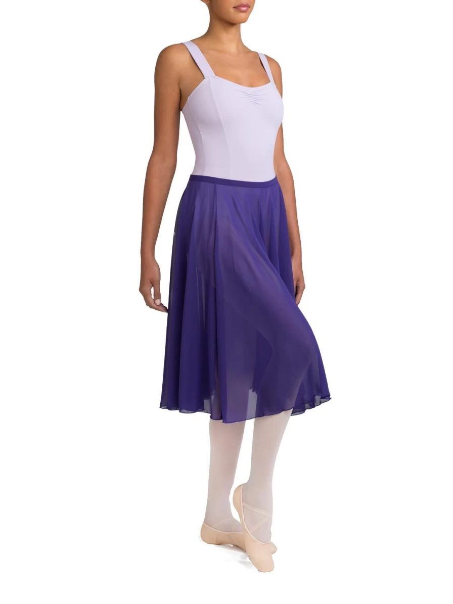 Capezio Women's Mid Calf Full Circle Skirt - Elegant Flared Dance Skirt for Ballet & Performance