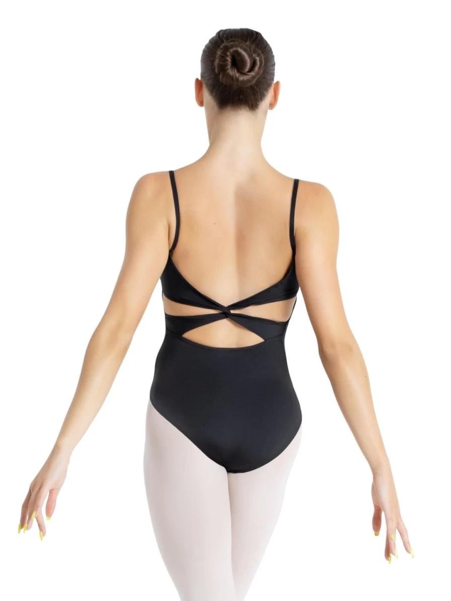 Capezio Black Camisole Leotard with Twist Back for Dance & Performance