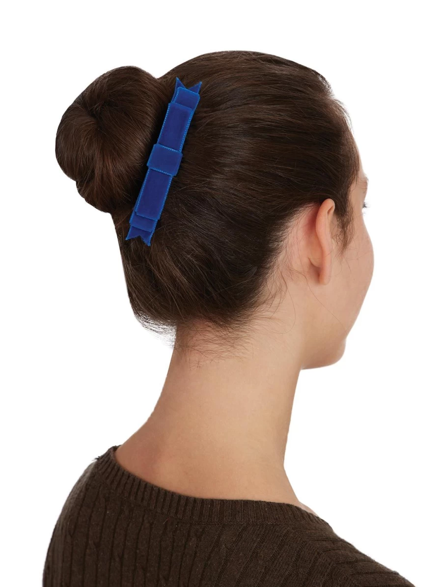 Capezio Mimy Velvet Hair Bow with Comb - Elegant Dance Accessory for Performances